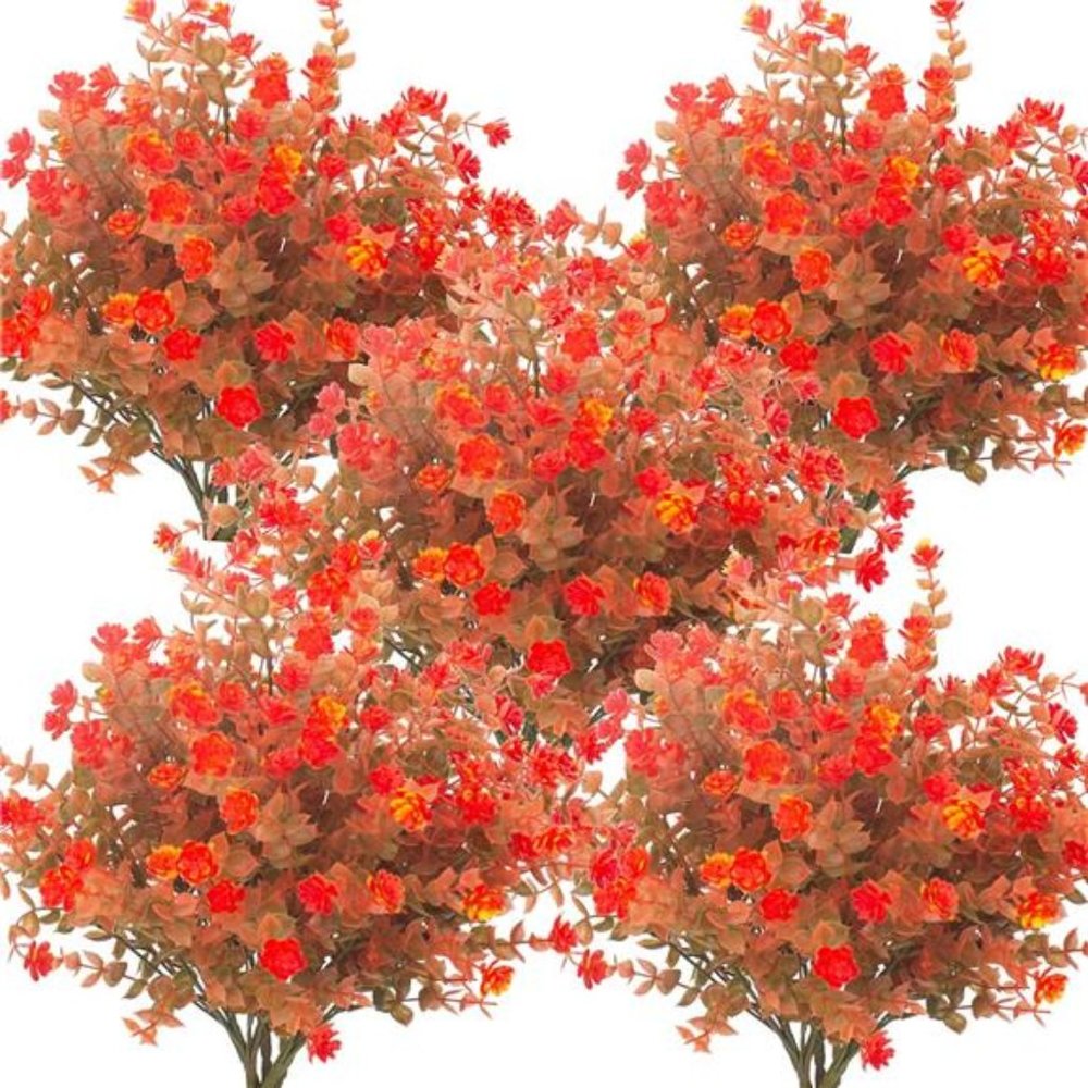 Artificial Fall Flowers,Fake Outdoor UV Resistant Autumn Plants for Home Kitchen